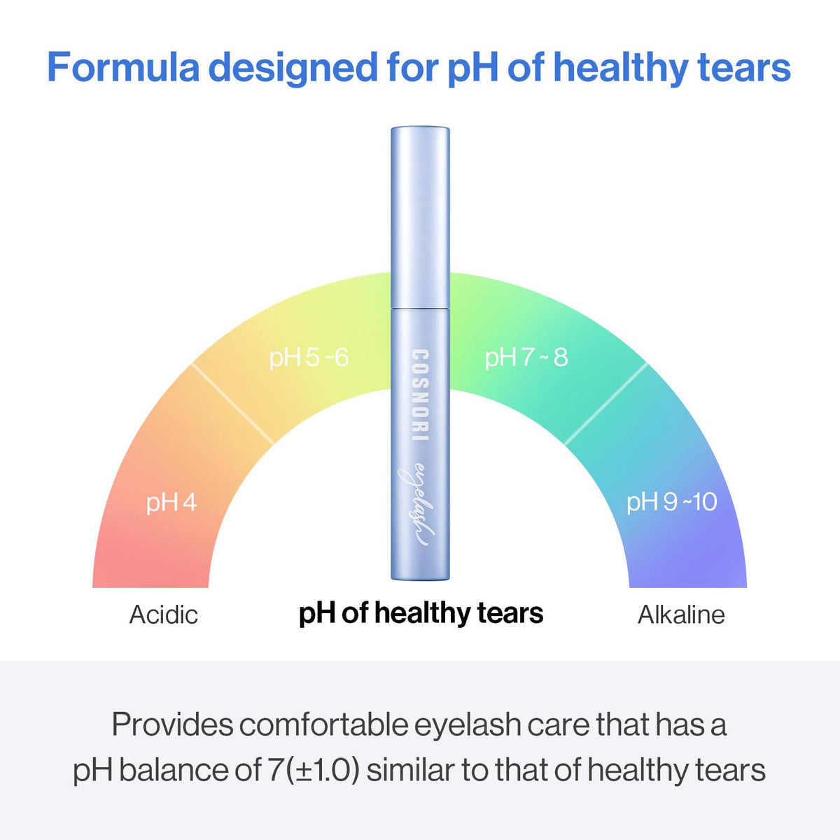 COSNORI eyelash serum applied during daily routine for gentle care