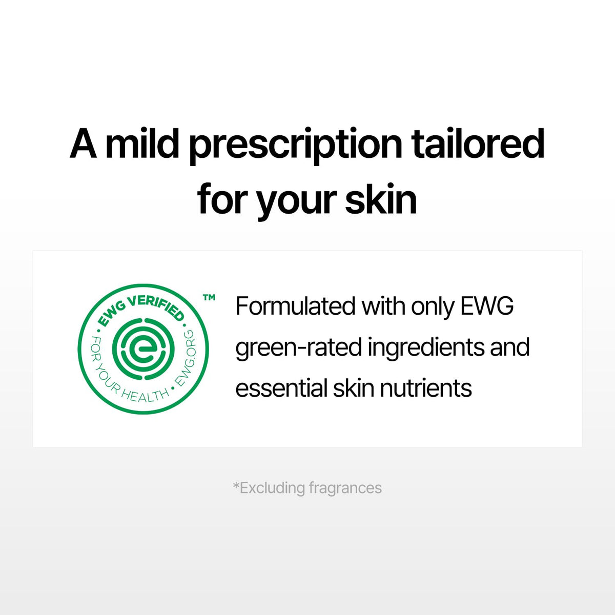 Dermatology-tested seal on COSNORI packaging signaling skin-friendly formula