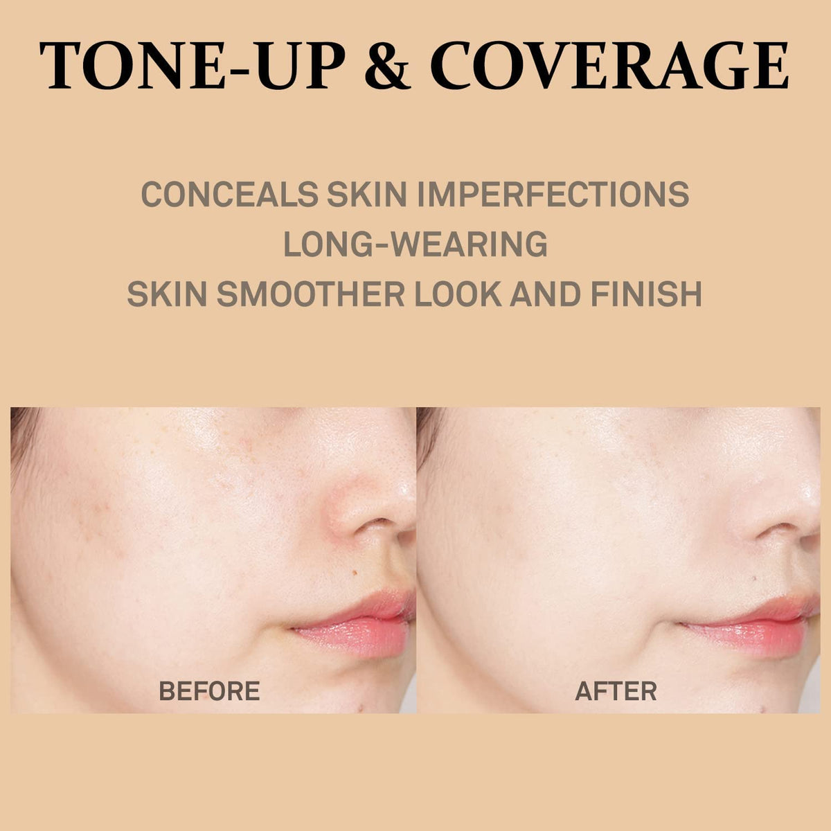COSNORI Tone Up Base porcelain swatch shows true skin like color