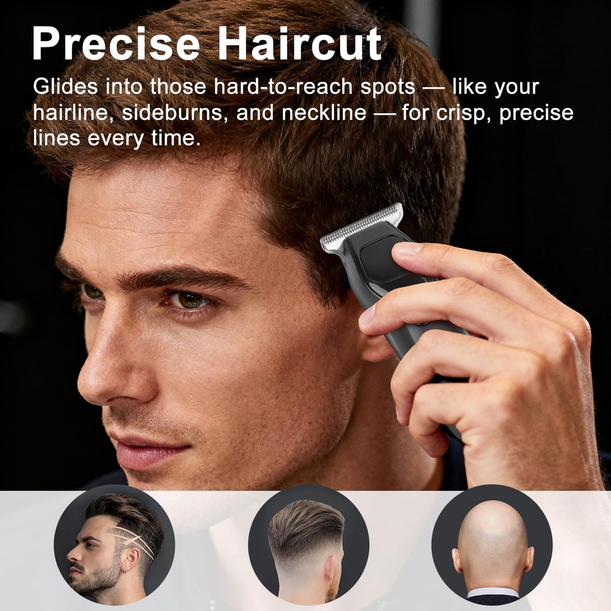 COSOUL trimmer with safe rounded blades for comfortable grooming