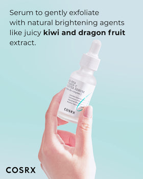 Cosrx serum being applied to skin for gentle exfoliation