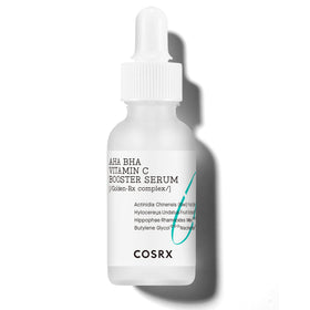 Cosrx AHA BHA Vitamin C Serum bottle closeup for easy daily application