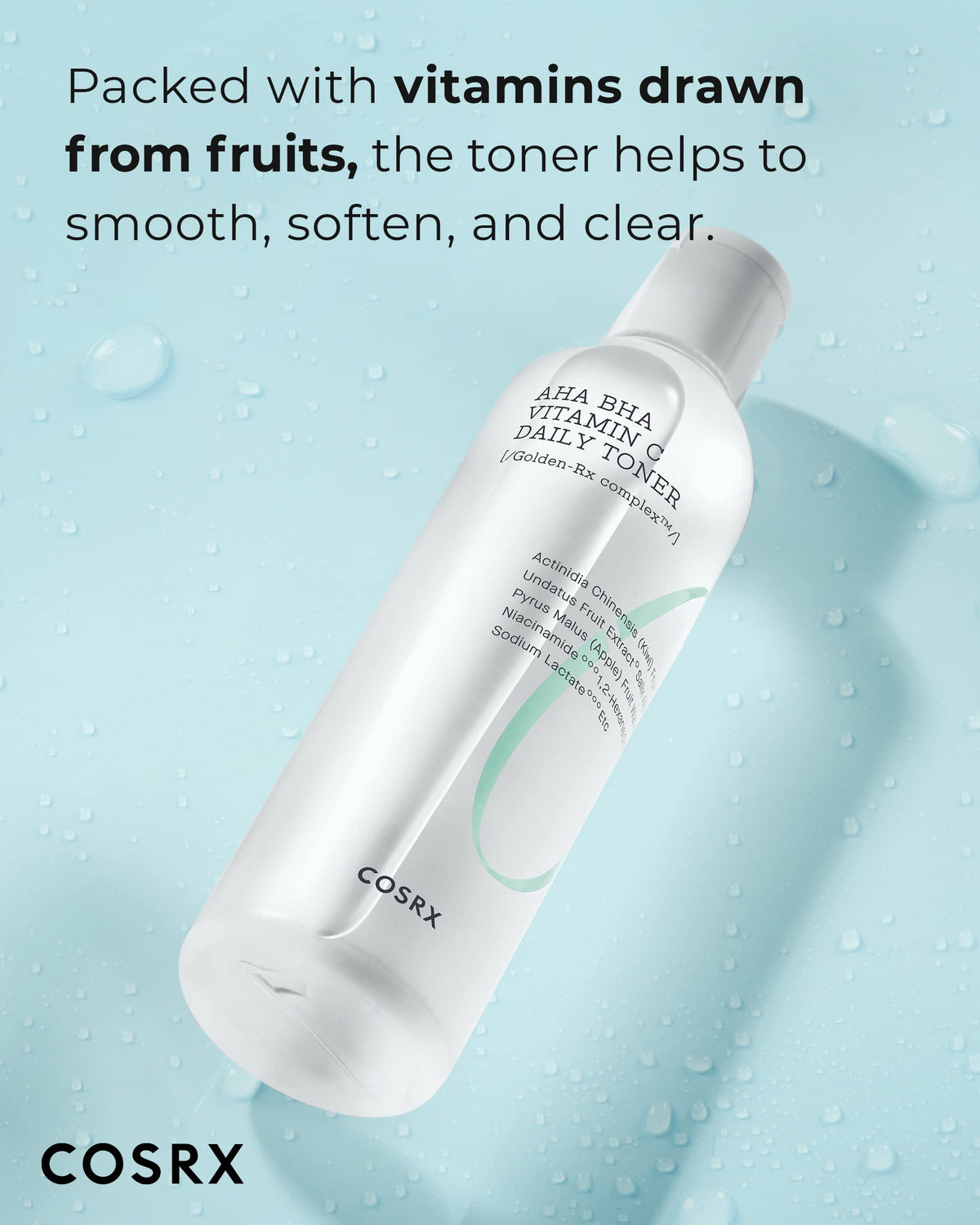 COSRX ABC Daily Toner application pad ready for gentle skin prep.