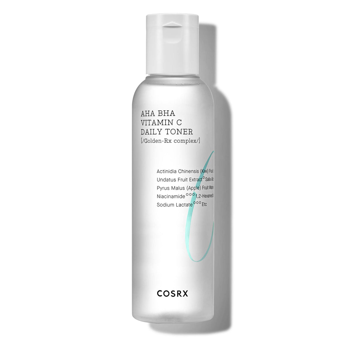 COSRX ABC Daily Toner bottle close-up for refreshing exfoliation and glow.