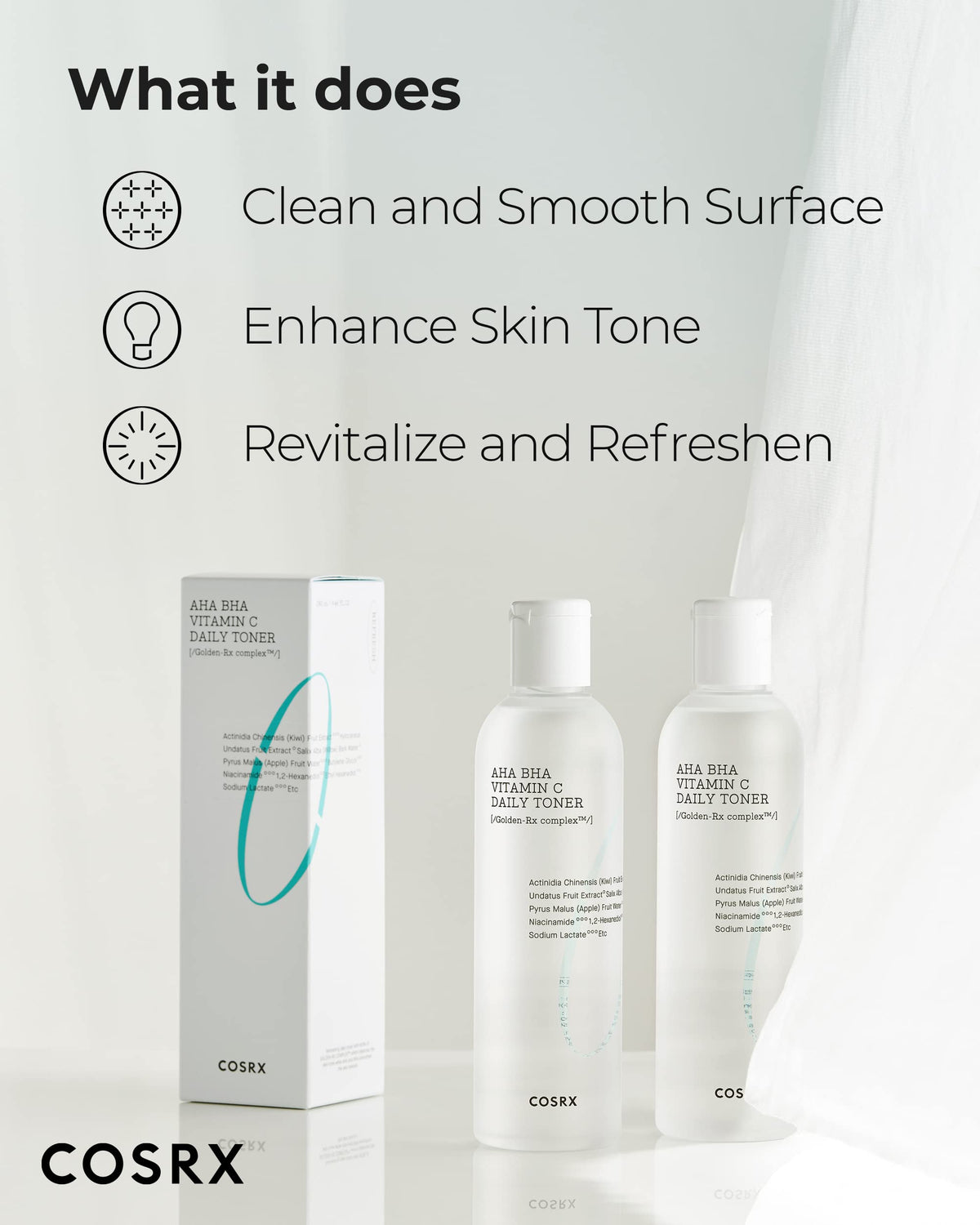 COSRX ABC Daily Toner bottle front view showing compact, daily-use packaging.