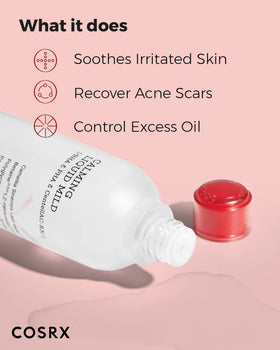 Soothing ingredient blend highlighted in COSRX calming liquid.