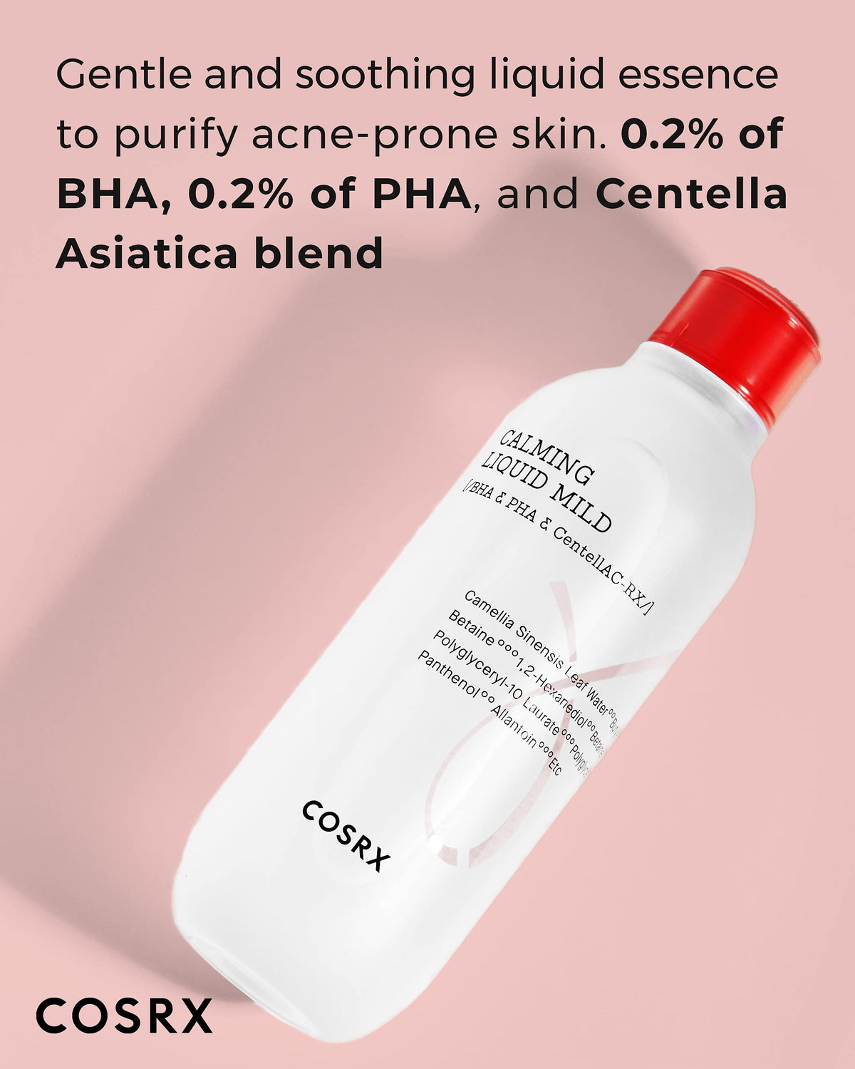 Calming liquid texture close-up, suitable for sensitive skin.