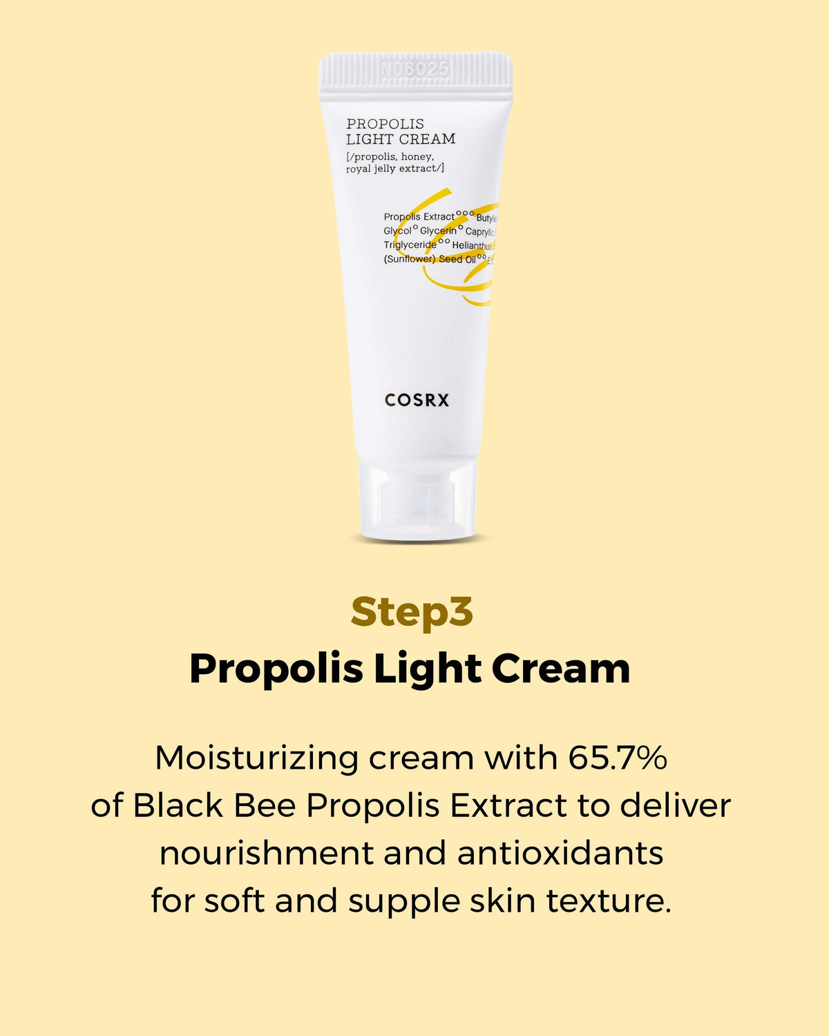 COSRX Honey Glow Kit ingredients highlight propolis complex for nourishing balance
