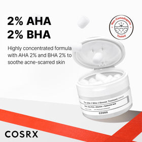 COSRX paraben-free and phthalates-free label on product packaging.