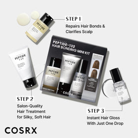 COSRX Peptide-132 Hair Oil Serum dropper adds shine and frizz control on semi-wet hair