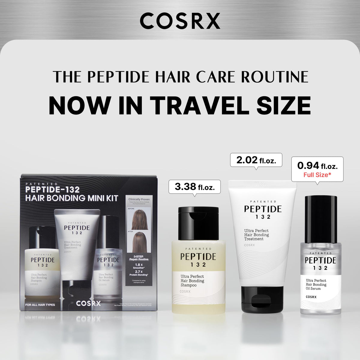 COSRX Peptide-132 Hair Treatment tube bonds keratin and supports bond repair
