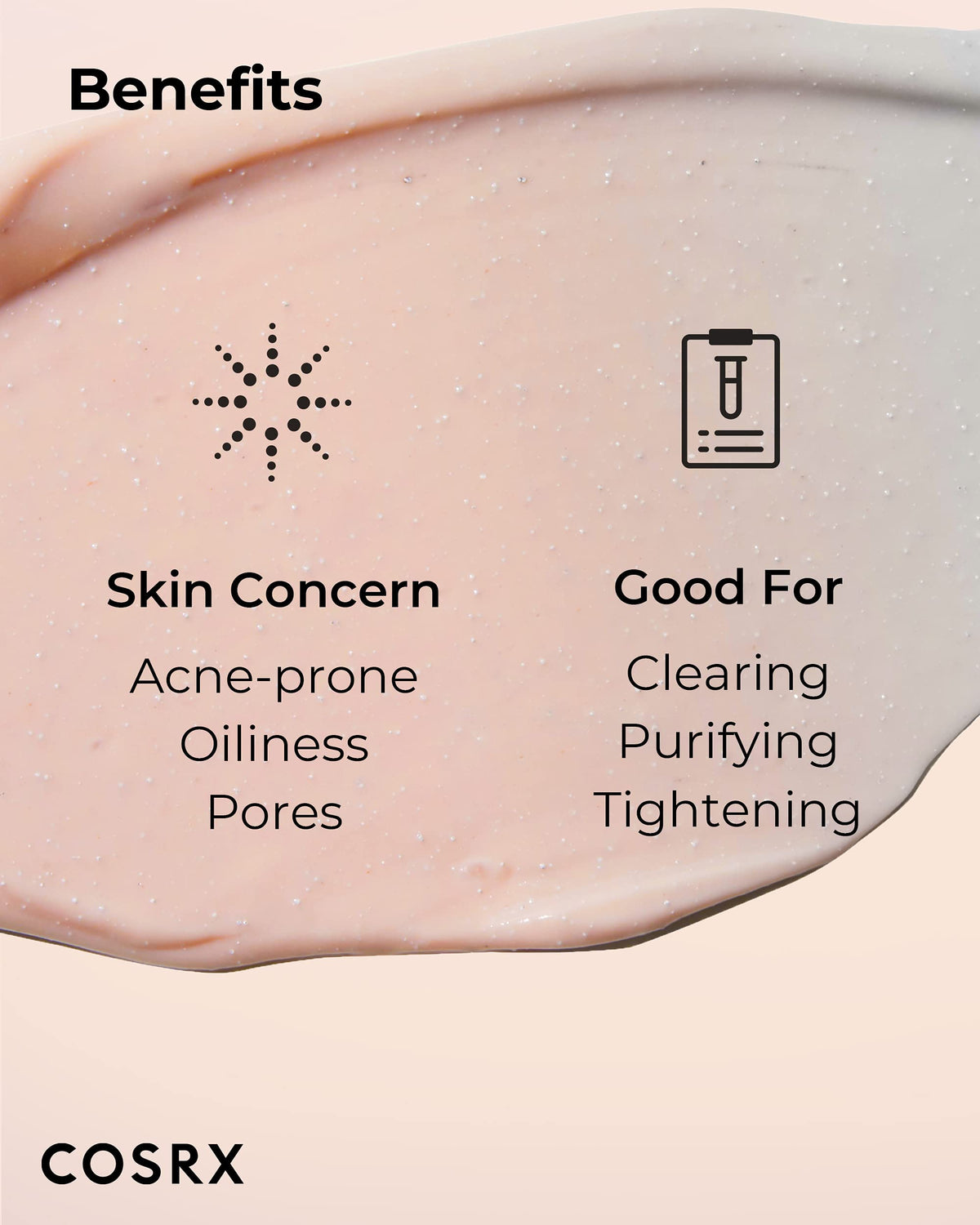 COSRX Pink Charcoal Mask packaging on vanity for daily skincare.