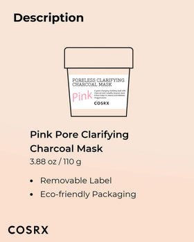 COSRX Pink Charcoal Mask rinse-off action leaves skin refreshed.