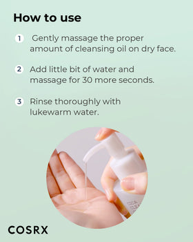 11 plant-derived oils highlight moisturizing cleanse in COSRX formula