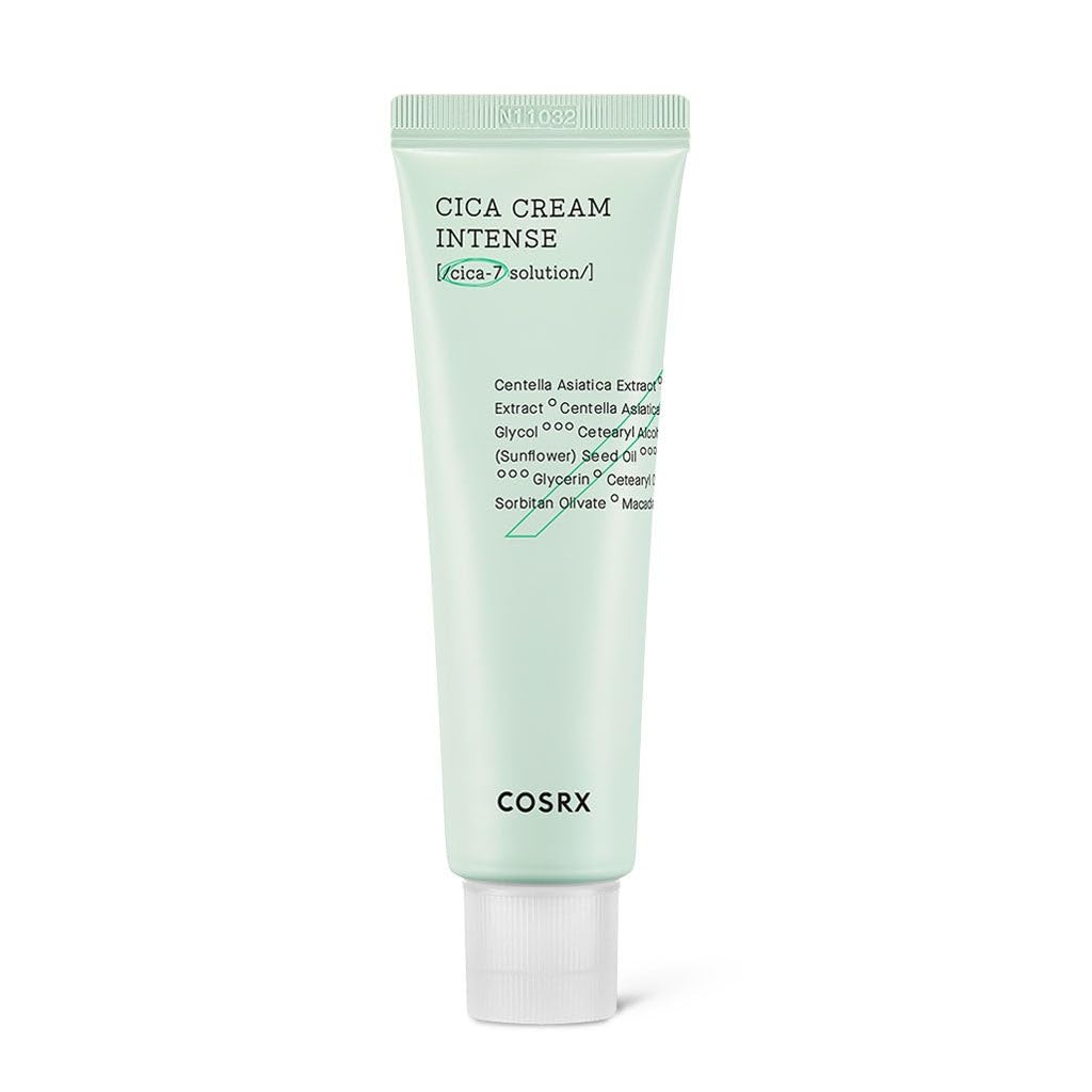 COSRX Pure Fit Cica Intensive Cream jar for calm, hydrated skin.