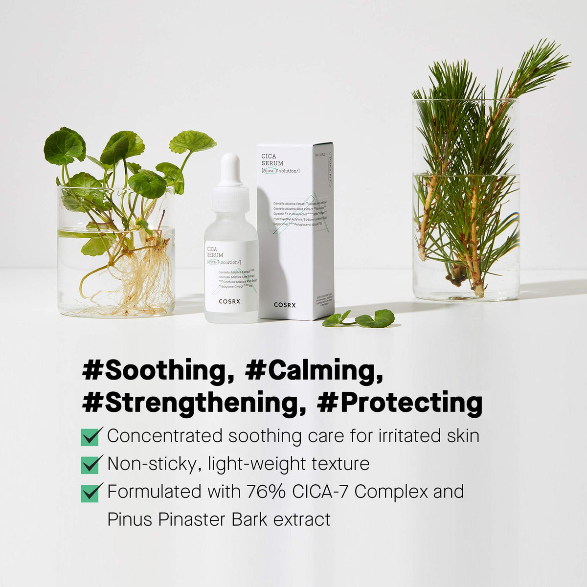 COSRX Pure Fit Cica Serum dropper for precise application