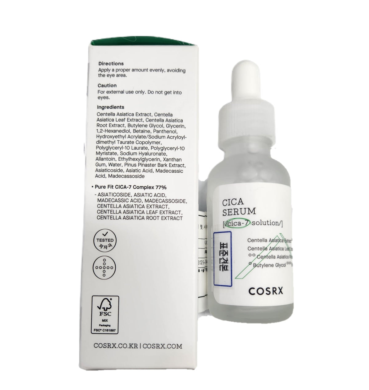 COSRX Pure Fit Cica Serum texture closeup shows soothing consistency