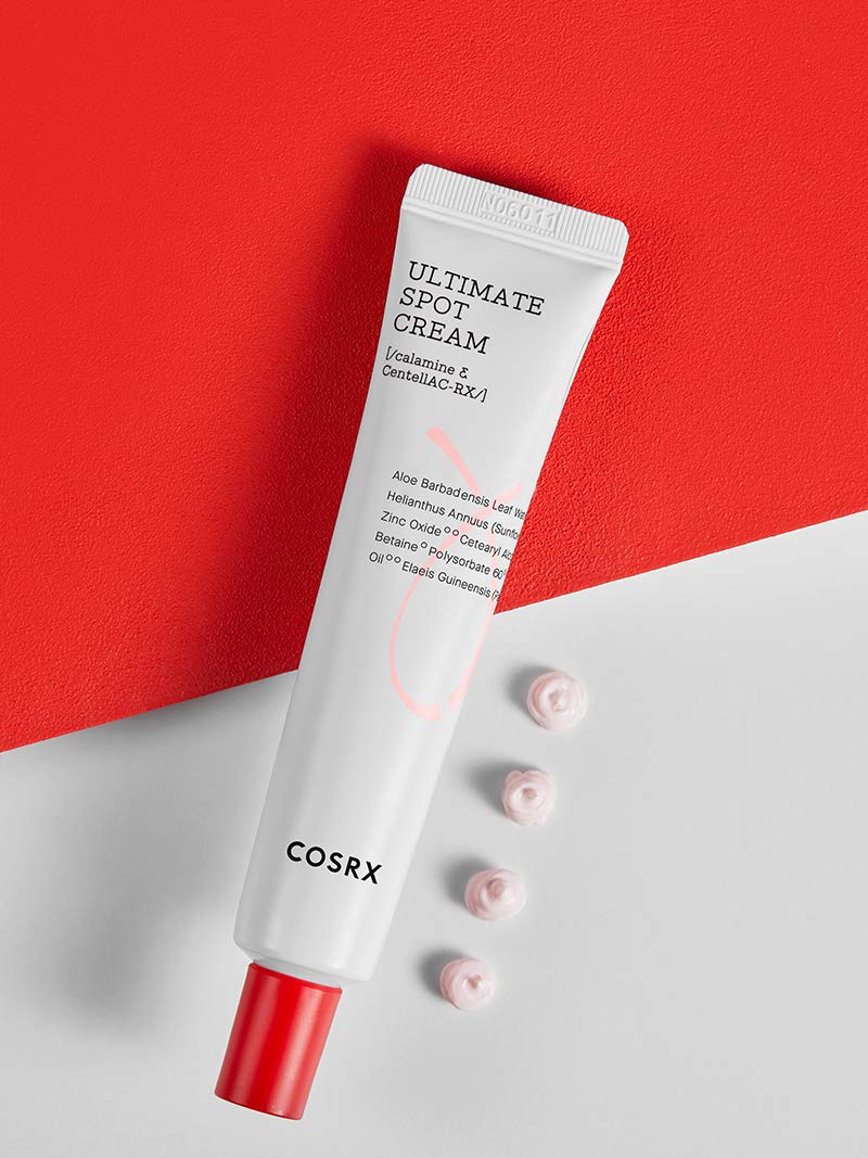 COSRX Spot Cream dispense action demonstrates easy daily blemish use.