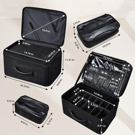 Costravio waterproof interior protecting cosmetics during travel