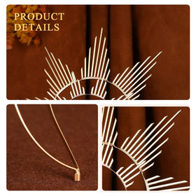 COSUCOS Golden Halo Crown worn look for photos and performances