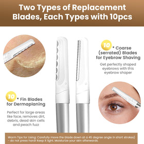 COSYLIFE blade refill pack with 20 blades for ongoing peach fuzz removal