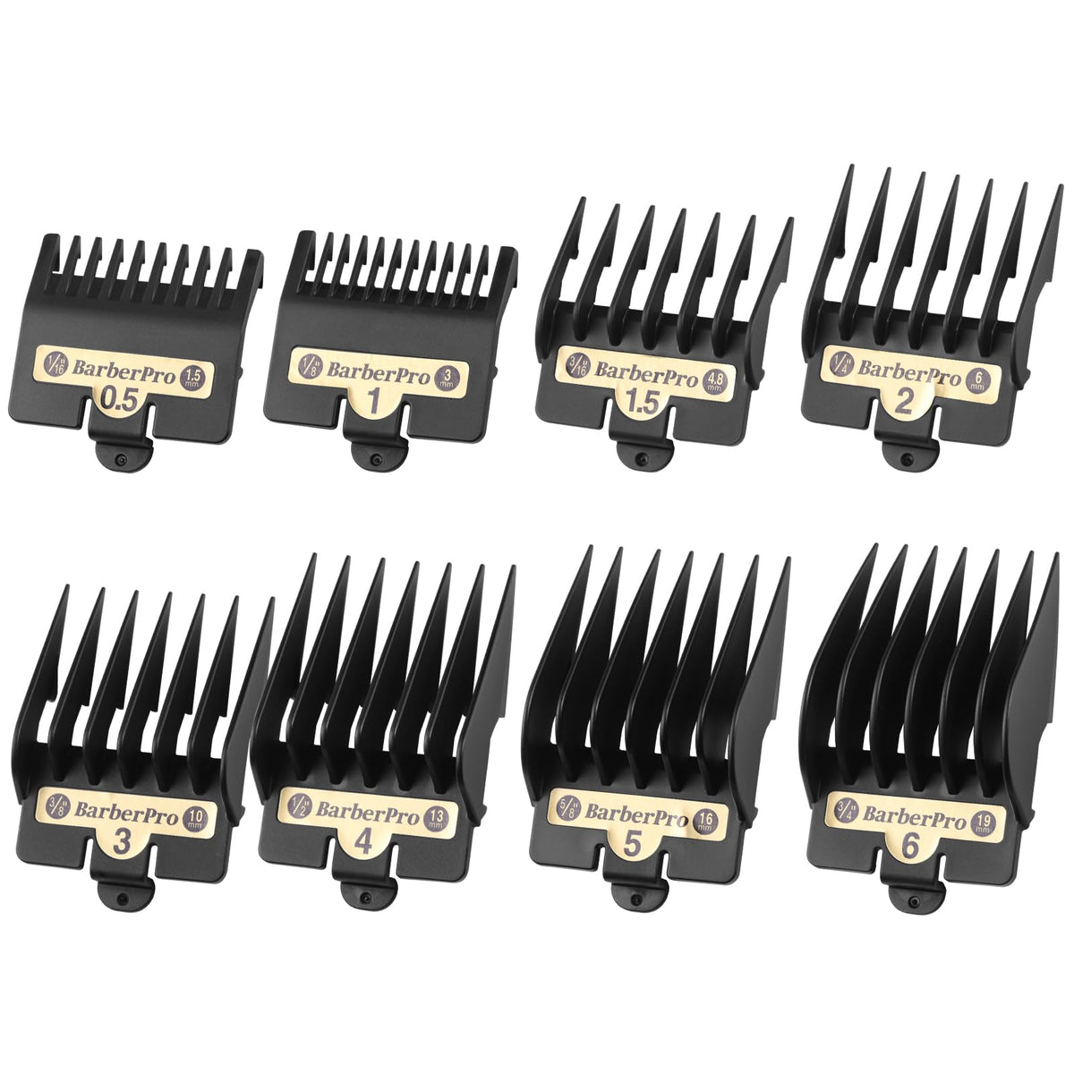 COSYONALL BaBylissPRO guards 8-pack fits Barberology for versatile trimming.