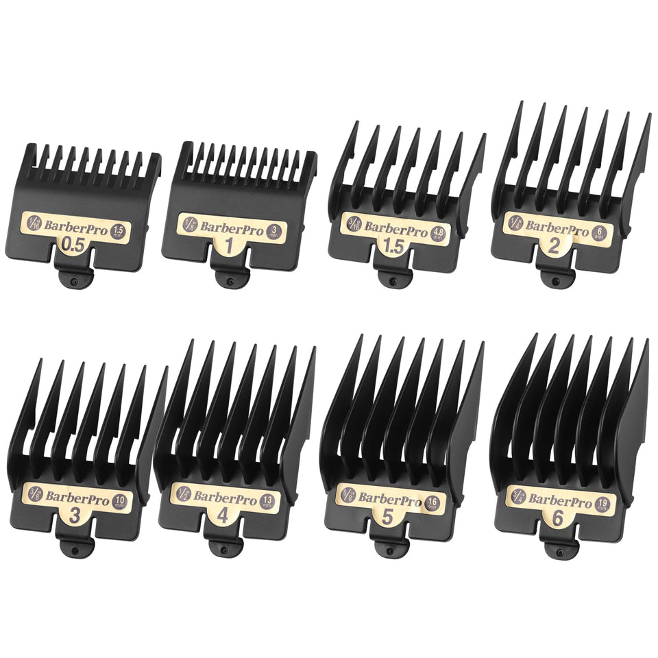 COSYONALL BaBylissPRO guards 8-pack fits Barberology for versatile trimming.