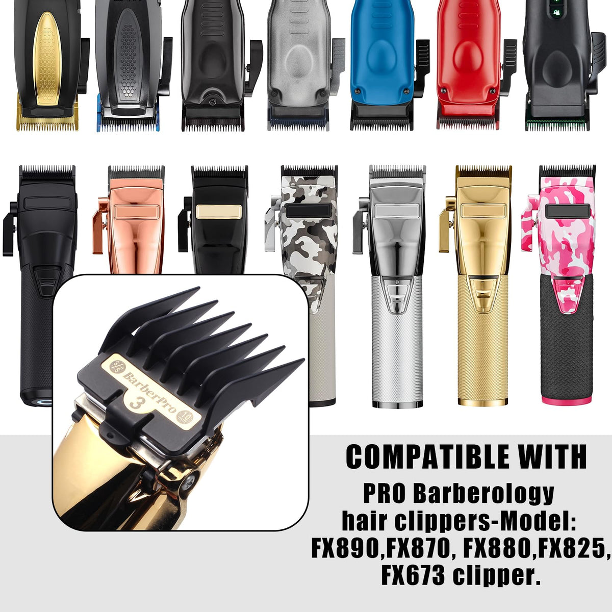 COSYONALL guard 1-16in for BaBylissPRO, precise fades at home or studio.