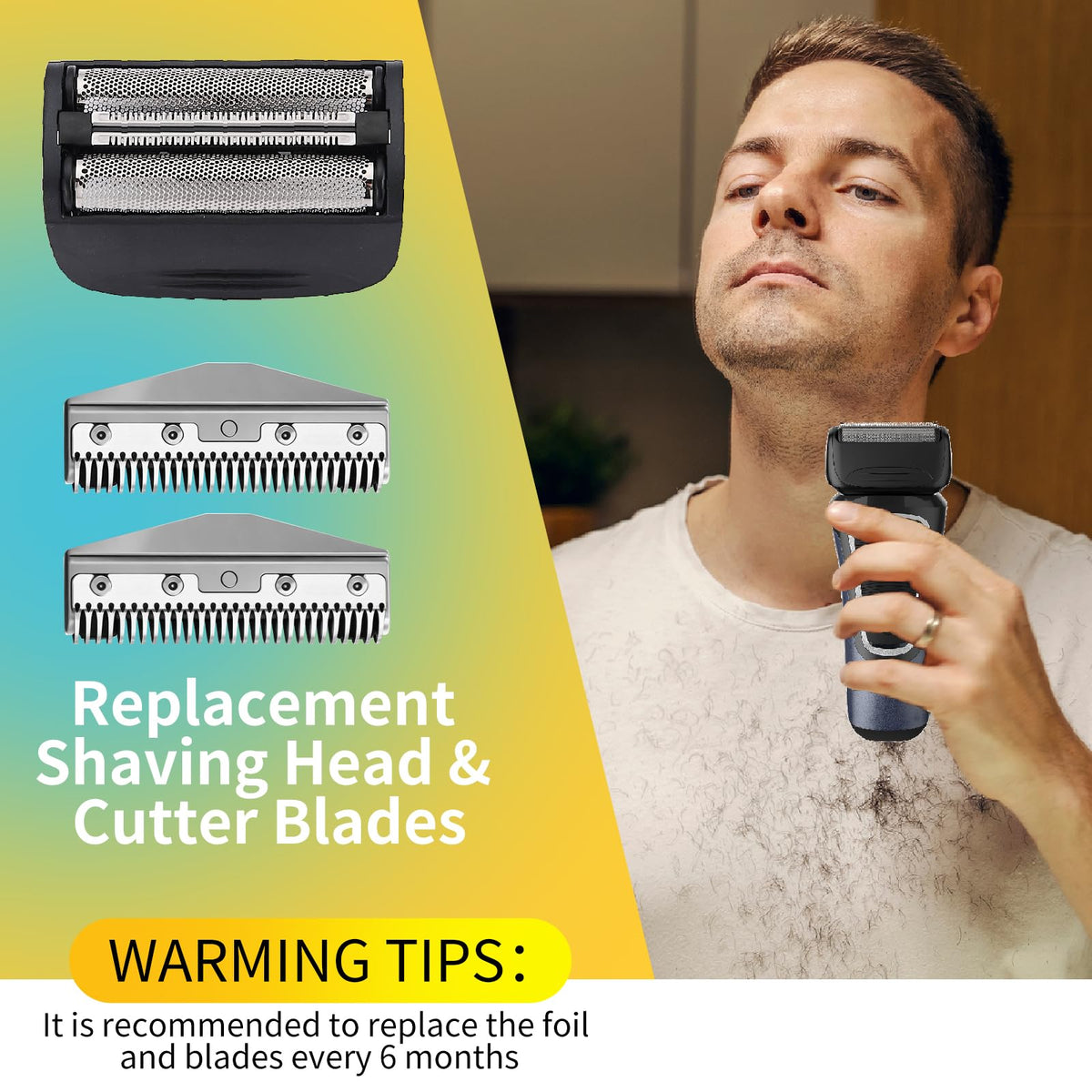 COSYONALL hypoallergenic foil head with bump-prevent tech for comfortable shaves.