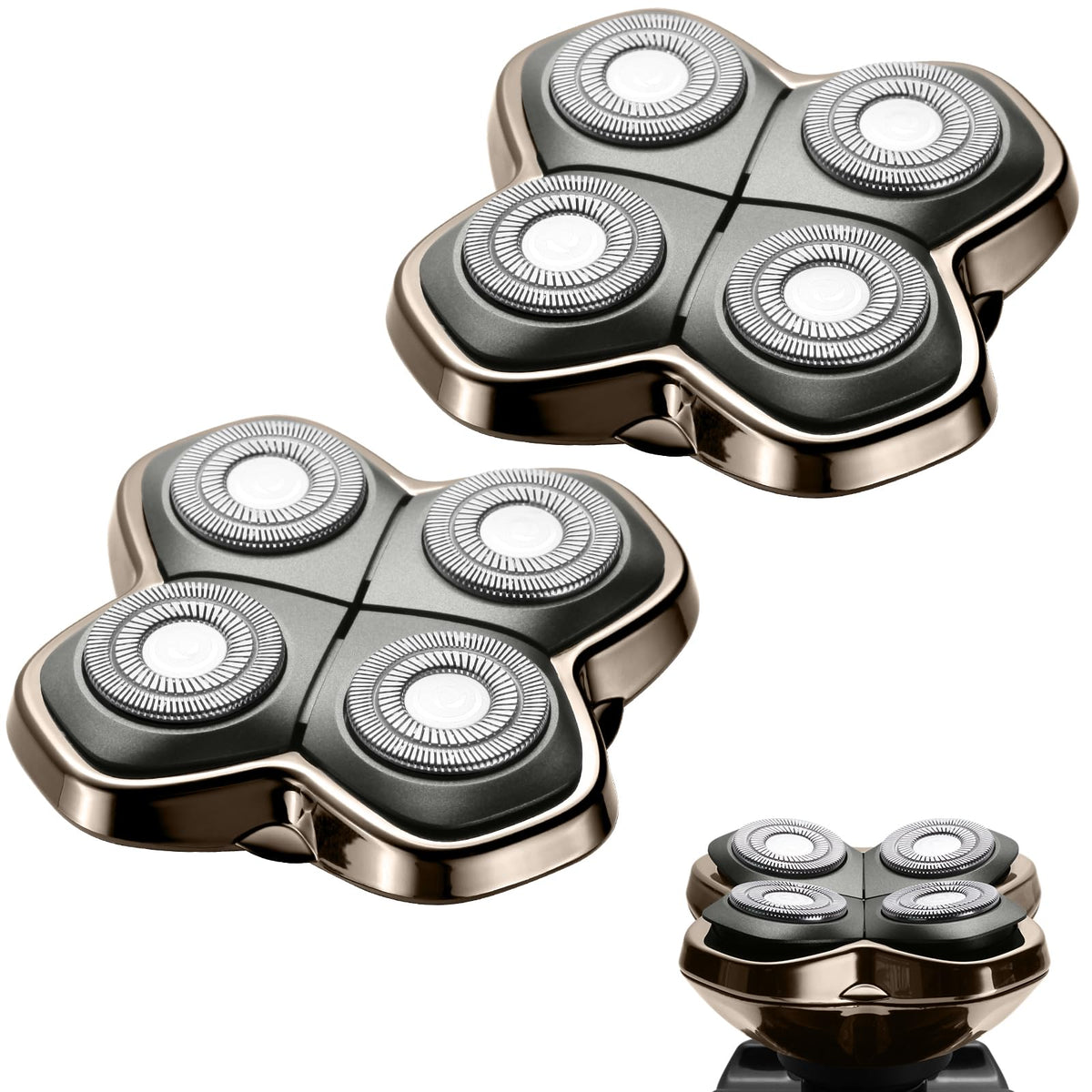 COSYONALL Shaver PRO 4 Head blades pack for bald head shavers