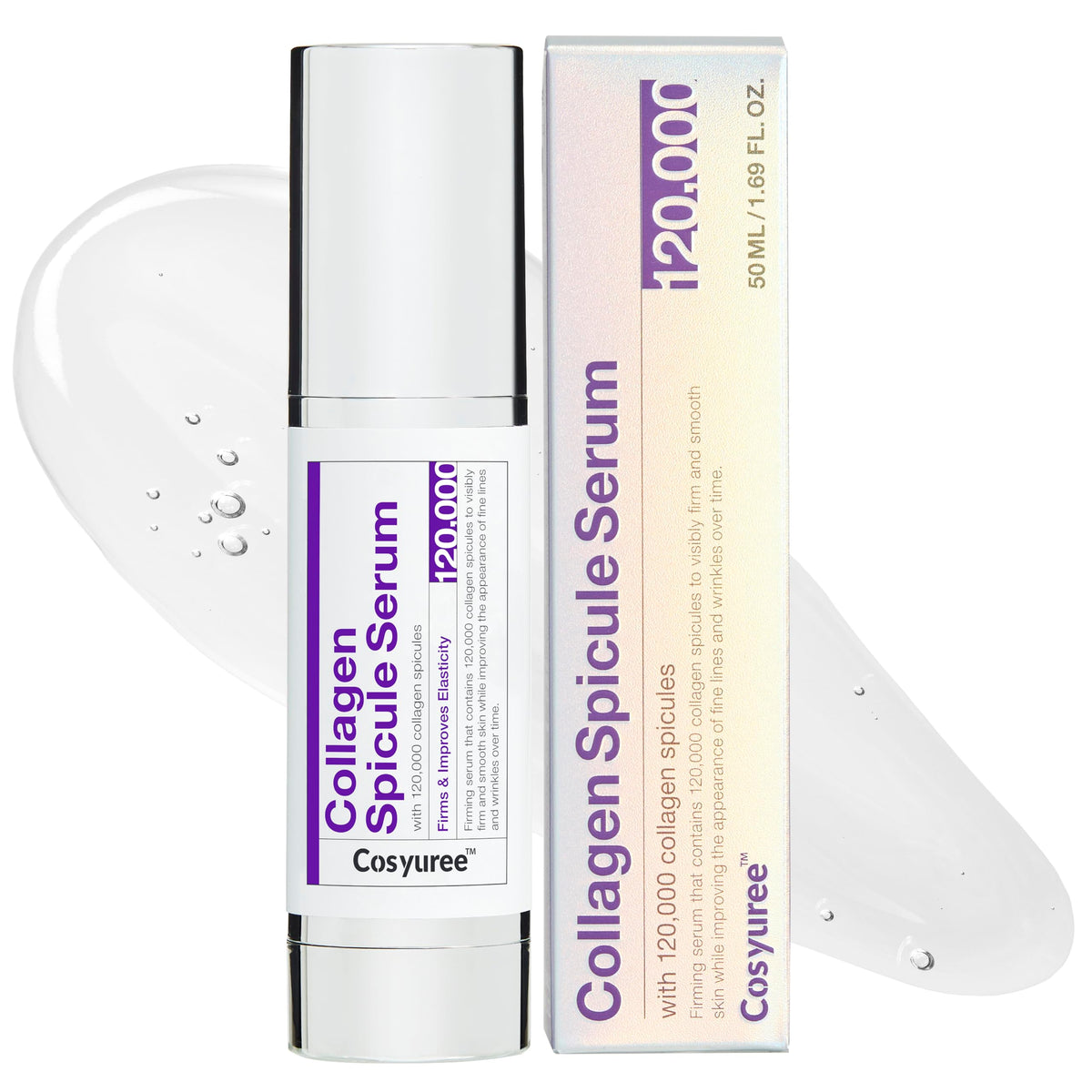 Cosyuree Collagen Spicule Serum bottle for daily hydration.
