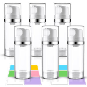 Cosywell clear airless pump bottles showing transparent design for easy monitoring and protection.