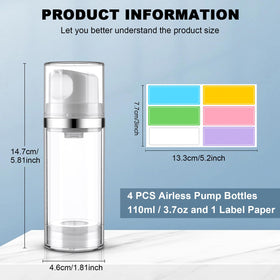 Cosywell clear pump bottle demonstrates leak-free dispensing ideal for travel skincare.