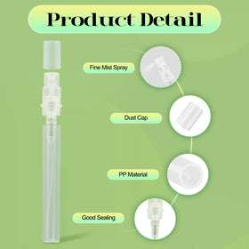 Cotchen set of 6 refillable atomizers with leak-proof caps for travel.