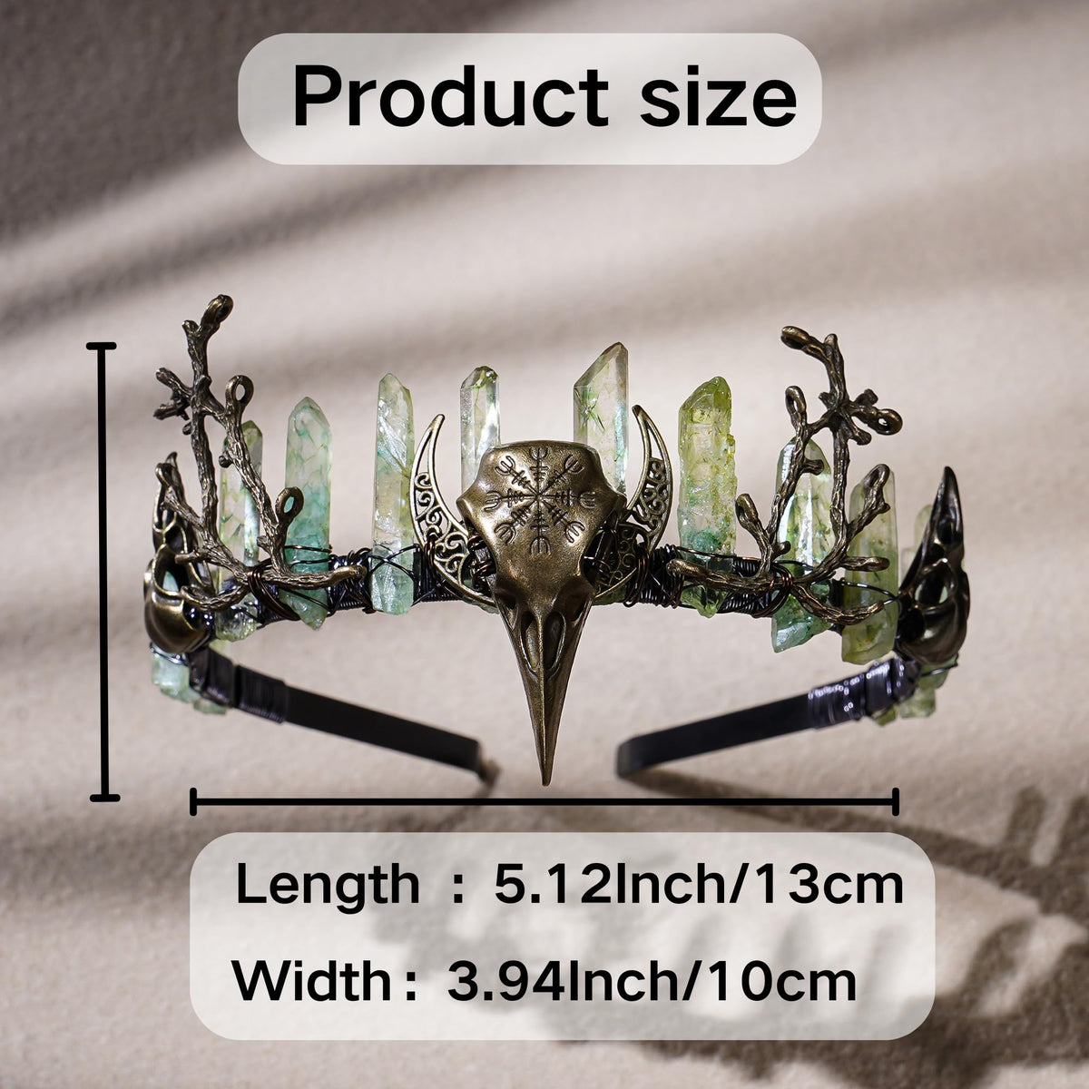 CoTeeZa Branch Moon Elf Crown emphasizes lunar motifs for cosplayers and fantasy events.