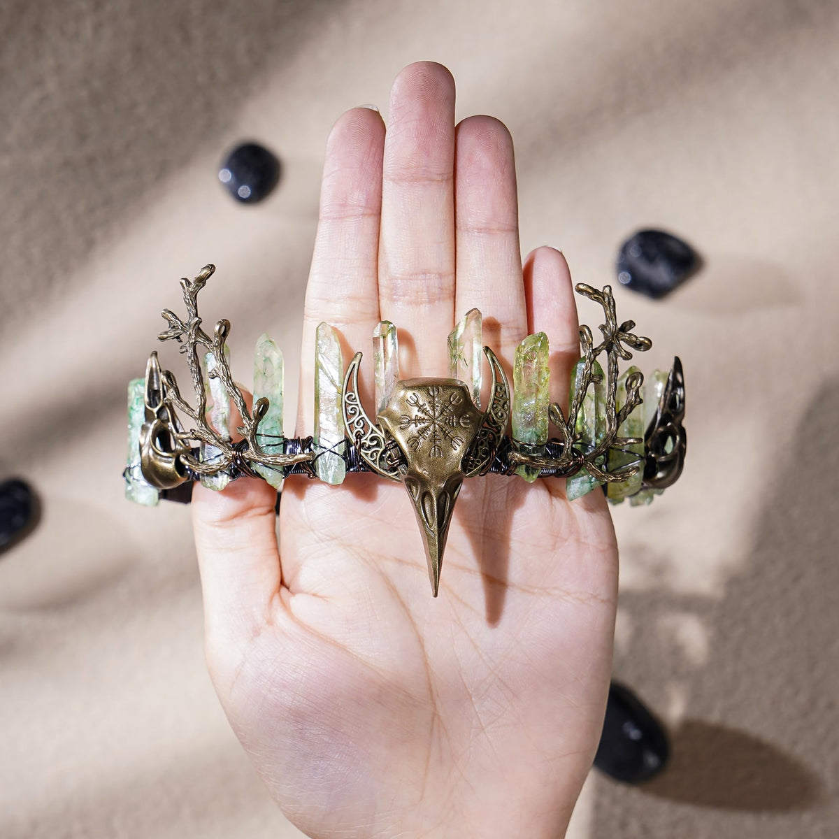 CoTeeZa Forest Crown suitable for weddings and cosplay, adding ethereal charm.
