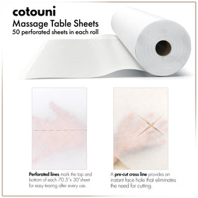 Cotouni cross-face perforated sheets save time by eliminating laundry after sessions.