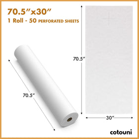 Cotouni sheet perforations close-up showing easy-tear design for quick roll changes.