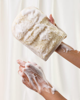 Cottegy Egyptian loufa sponge natural texture for gentle cleansing