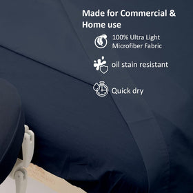 Cottingon elastic-edge fitted sheet stays in place during massages.