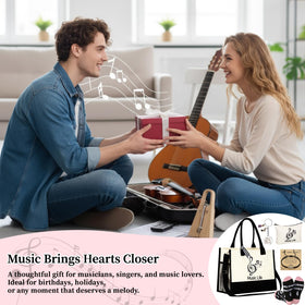 Cotwinter music greeting card in khaki and black tones.