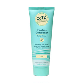 CoTZ Skincare bottle with rich tint for an even complexion on medium to dark skin