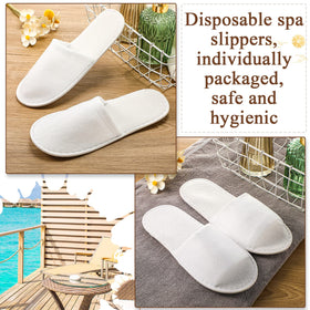 Coume bulk 48-pair set of guest slippers for hotels and events.