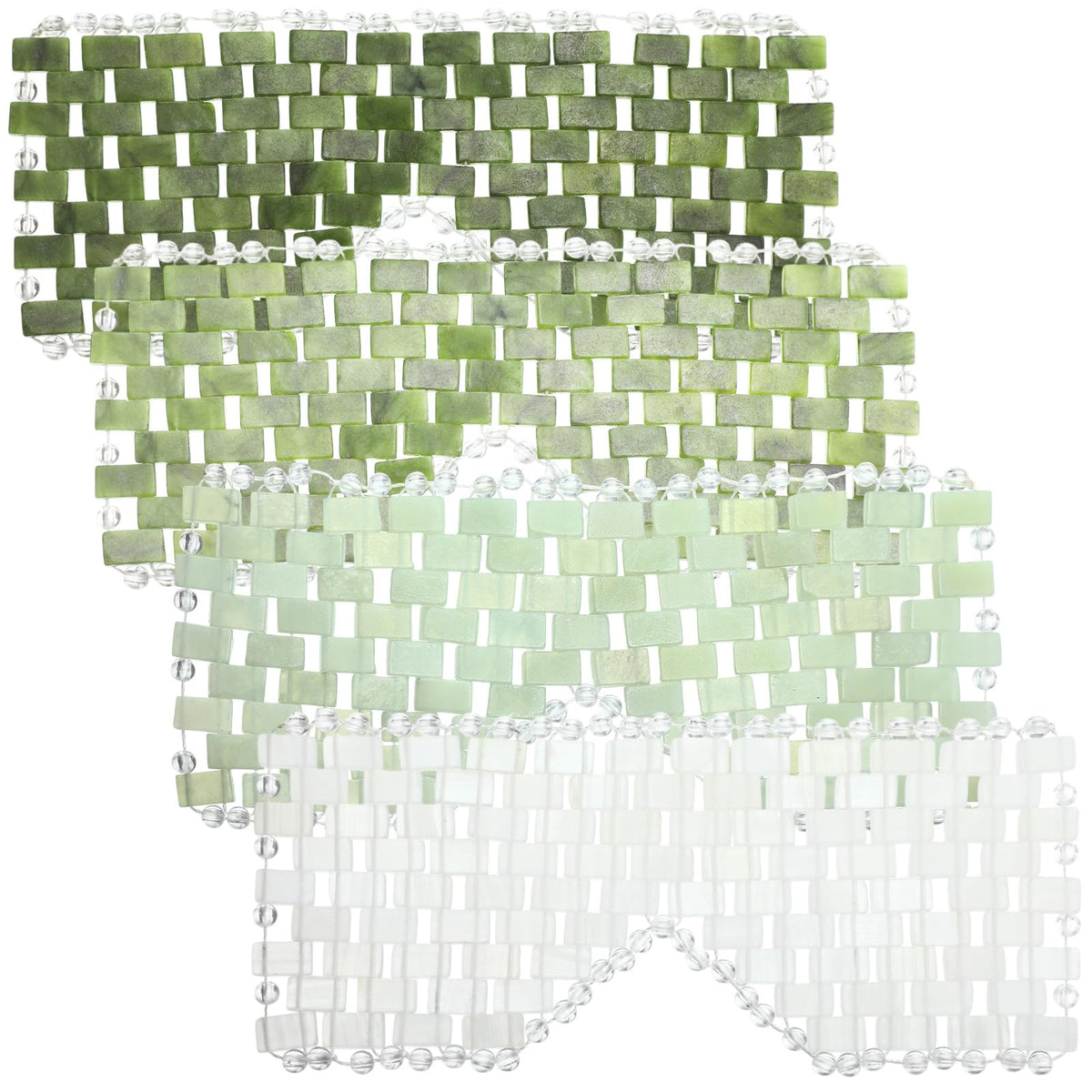 Coume jade eye mask set close-up in sage green for instant relaxation