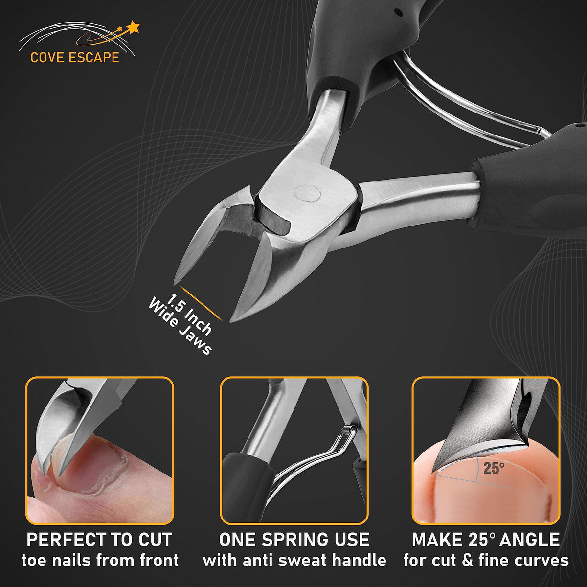 COVE ESCAPE double-ended cuticle pusher for prep and cleanup
