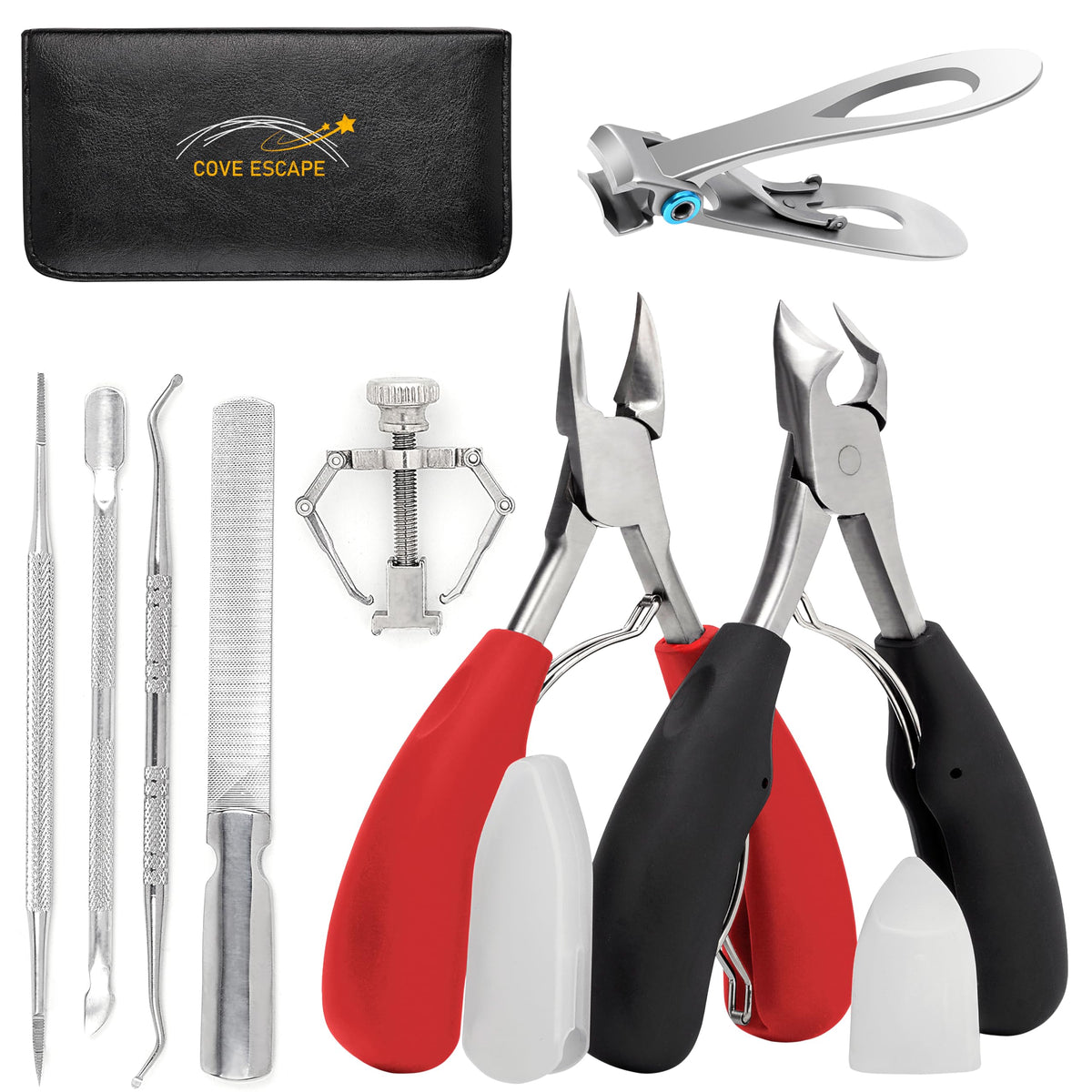 COVE ESCAPE toe clippers with large angled blade for precise trims