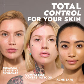 Cover FX Total Cover Cream Foundation M3 on skin during application demonstrates blendable coverage