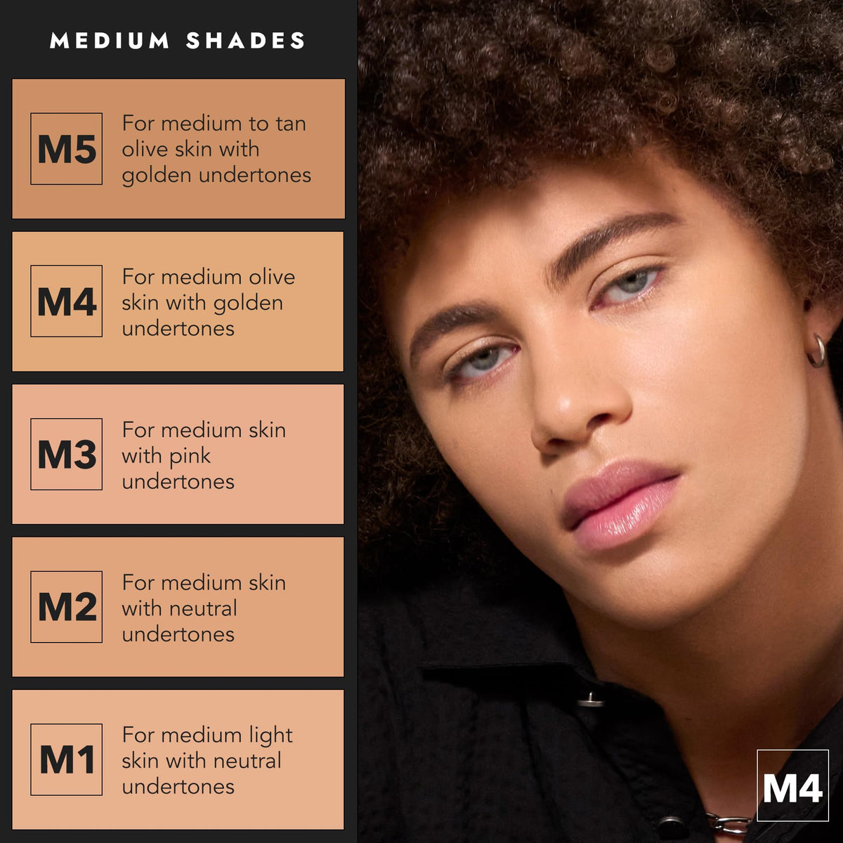 Cover FX Total Cover Cream Foundation M3 natural finish on model shows breathable feel
