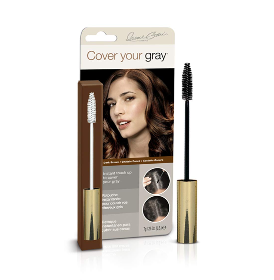 Cover Your Gray Brush-In Wand dark brown pack for on-the-go gray coverage