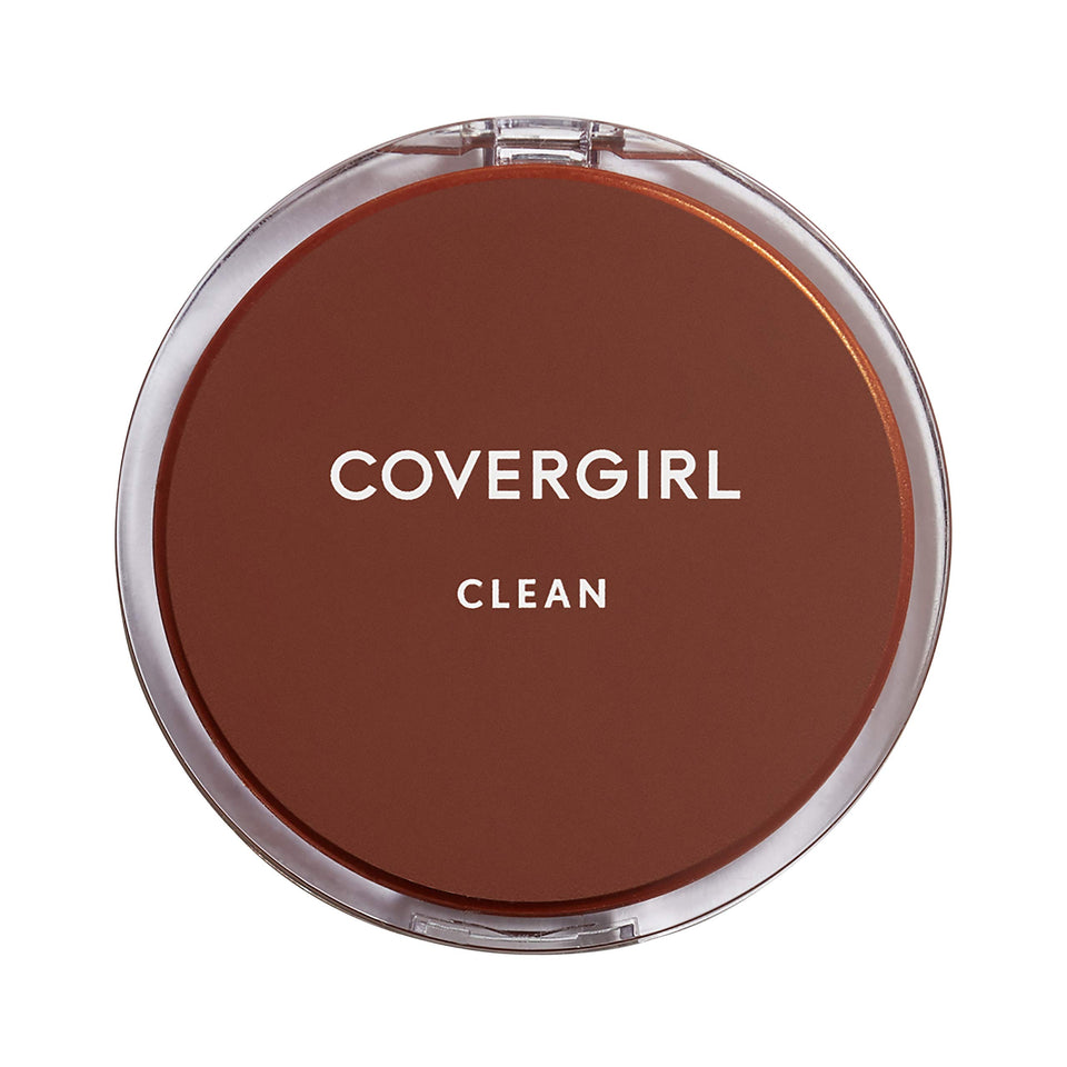 Covergirl Clean Pressed Powder Foundation 125 Buff Beige compact for natural finish.